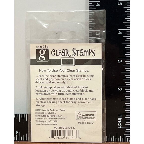 Studio G Clear Stamp SET Christmas Santa Reindeer Snowflake BY LYNETTE TAYLOR - Picture 2 of 2